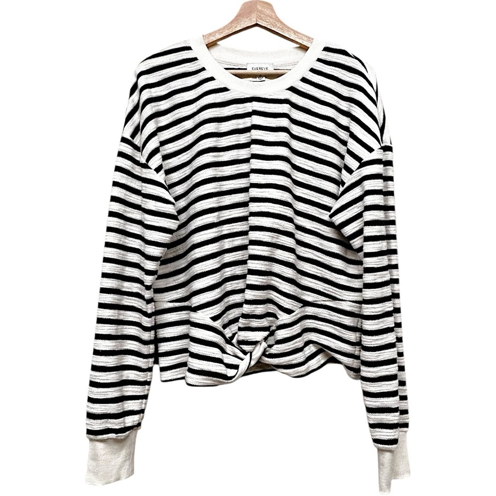 Striped Black and White Women's Top